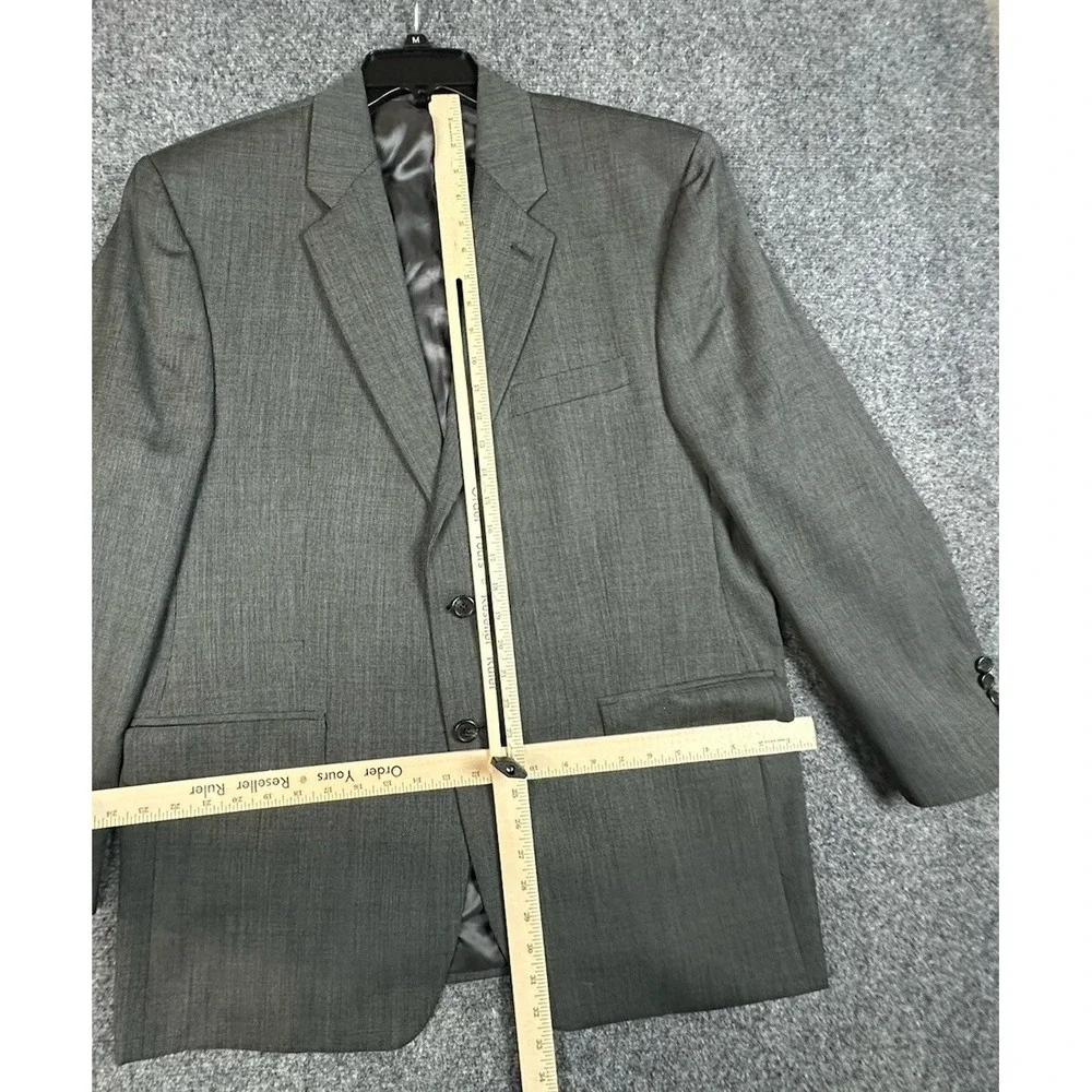 Lauren Ralph Lauren Suit Jacket Mens 44R Gray 100% Wool Sport Coat Union Made